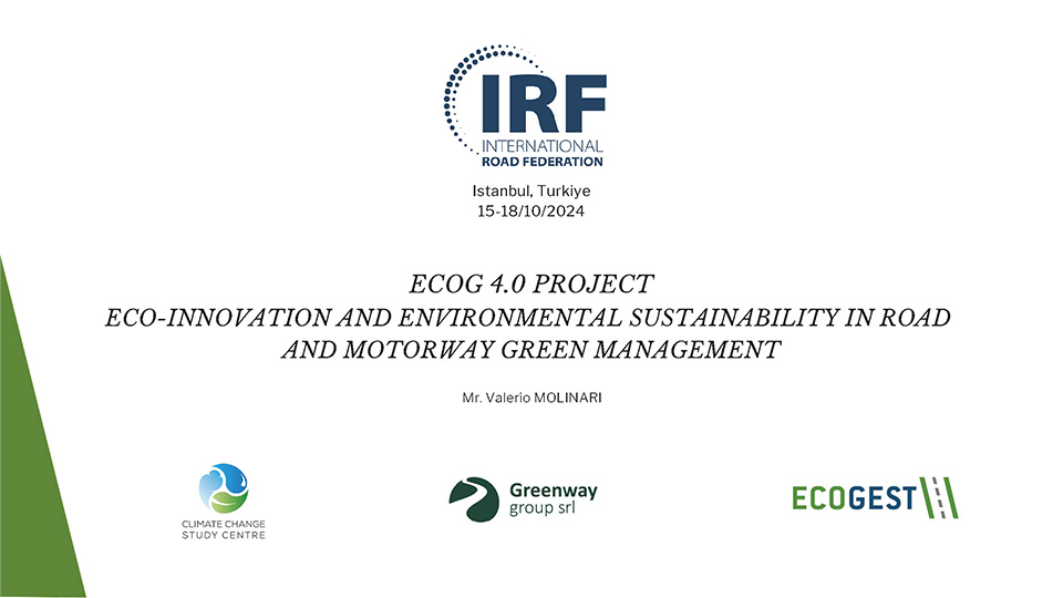 ECOG 4.0 project Eco-Innovation and Environmental Sustainability in road and motorway Green Management